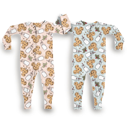 Cookie Christmas Zip Up Bamboo Pajamas