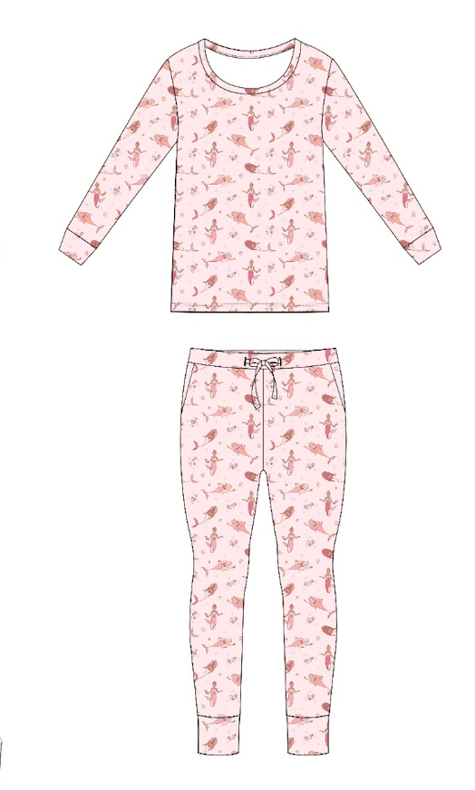 Women's Two Piece Mermaid Bamboo Jammies