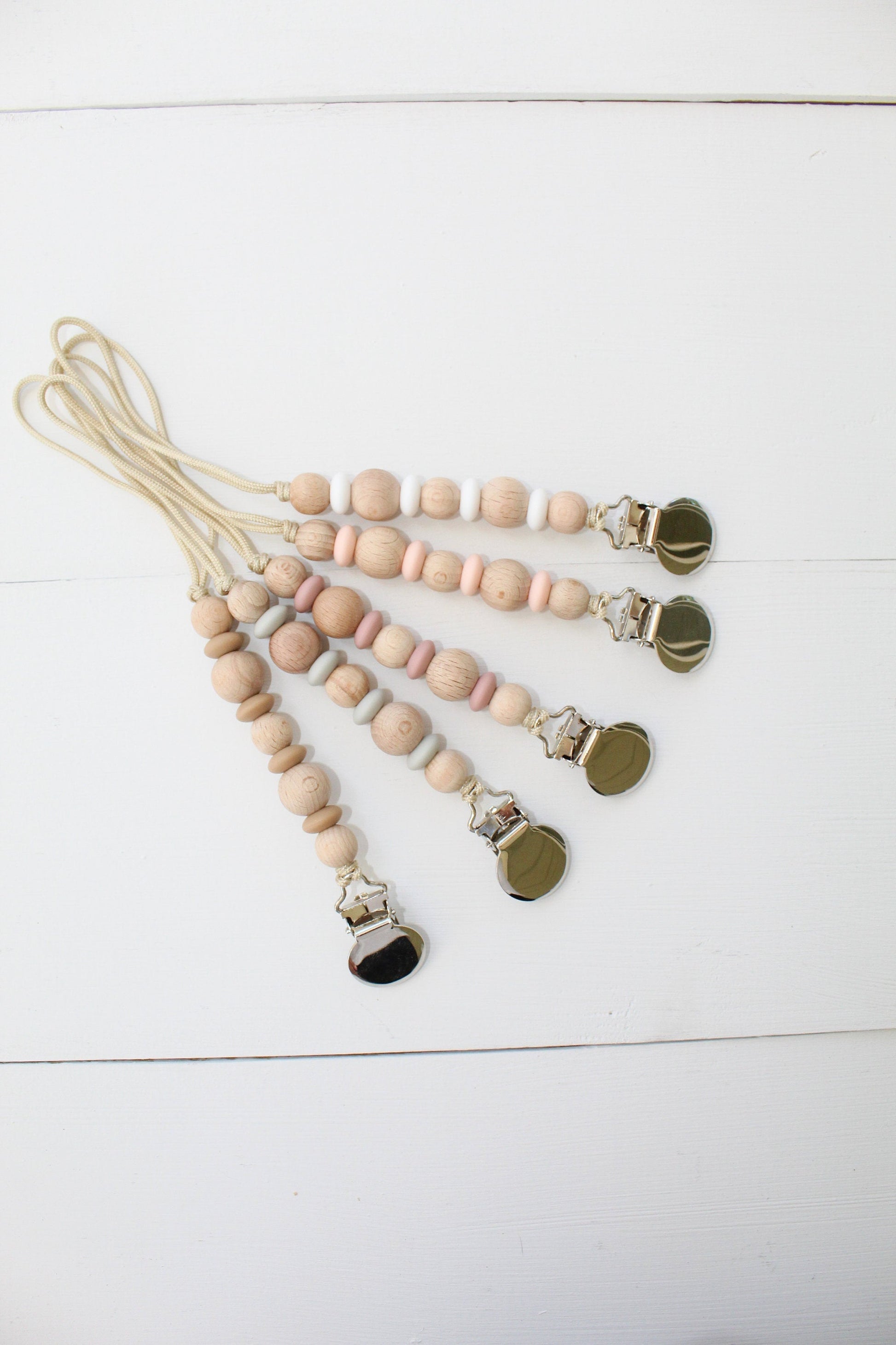 Beech Wood Pacifier Clips | Mini Beech Wood Clip | Sweet P Baby Co.