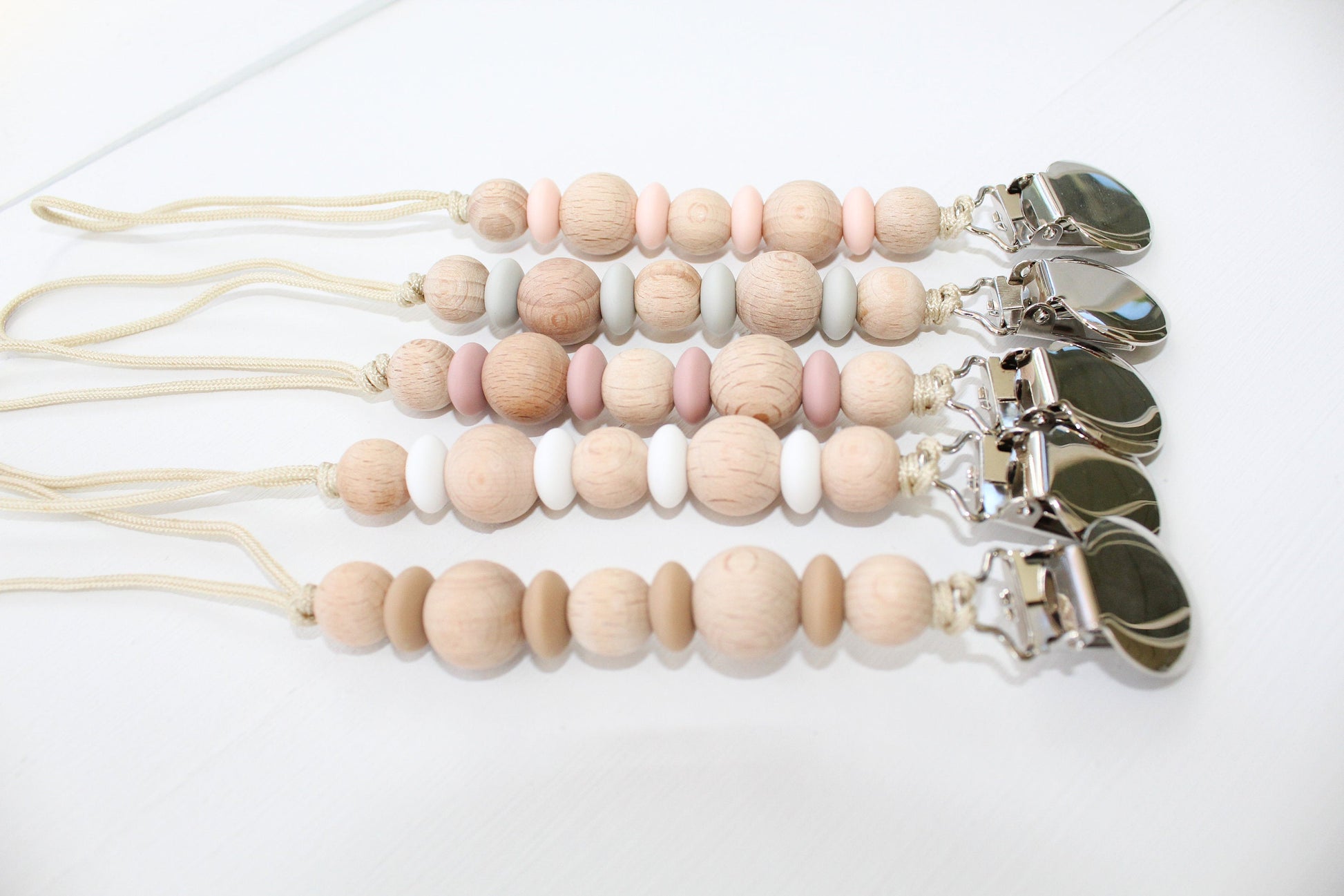 Beech Wood Pacifier Clips | Mini Beech Wood Clip | Sweet P Baby Co.