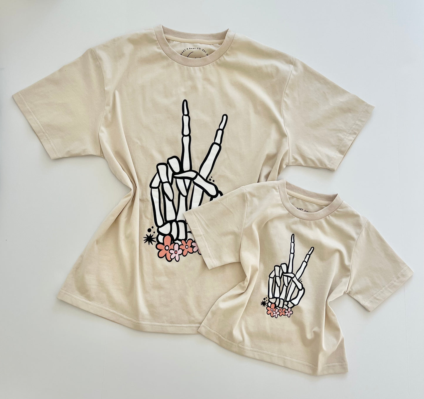 Peace Skelly Toddler & Kids T Shirt