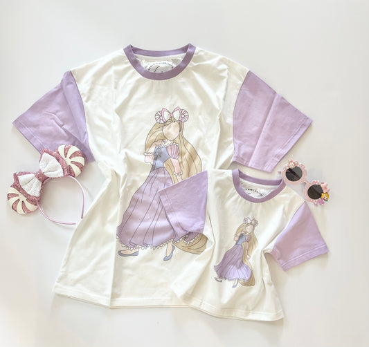 Lilac Princess Oversized T Shirt | T Shirt | Sweet P Baby Co.