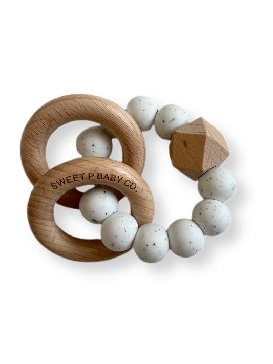 Wood Ring Teether | Blizzard Wooden Teether | Sweet P Baby Co.